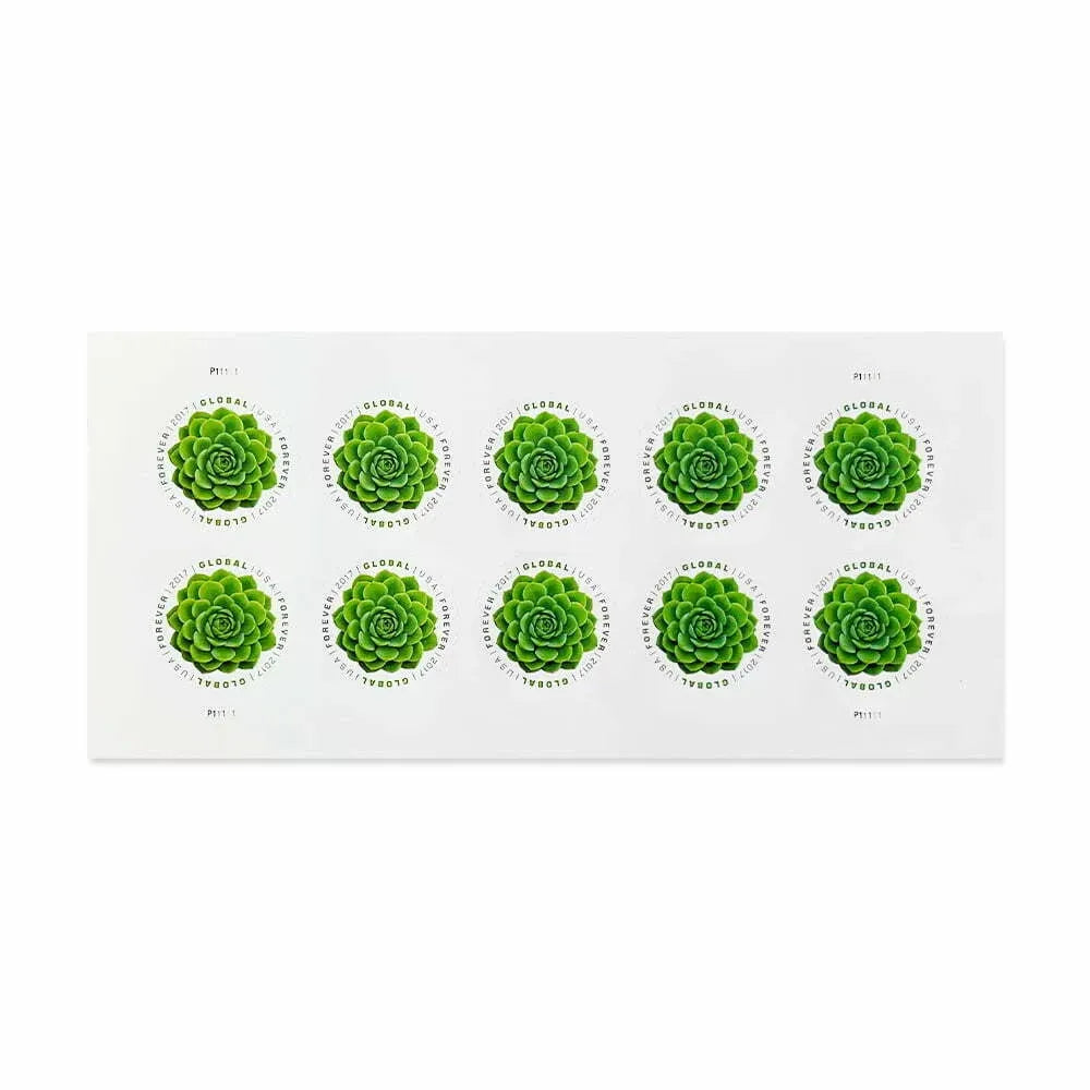 2017 Global Green Succulents Forever Stamps