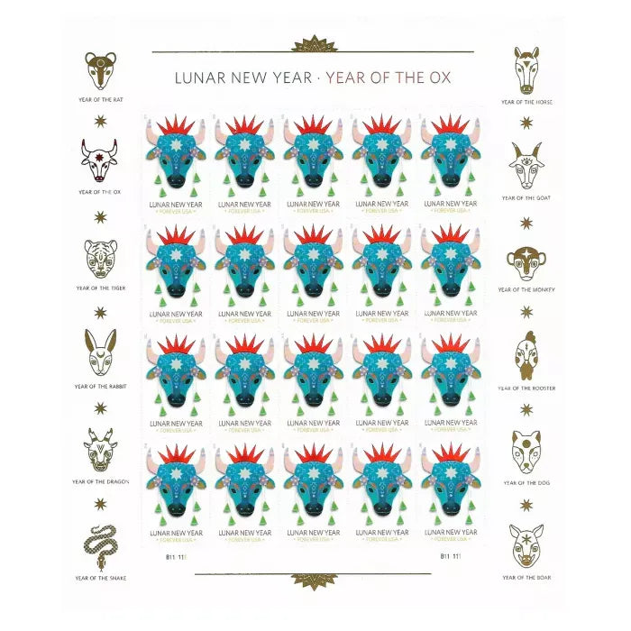 Year of the Ox Forever Stamps 2021