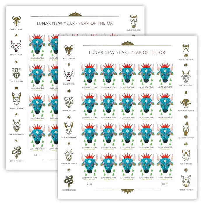 Year of the Ox Forever Stamps 2021