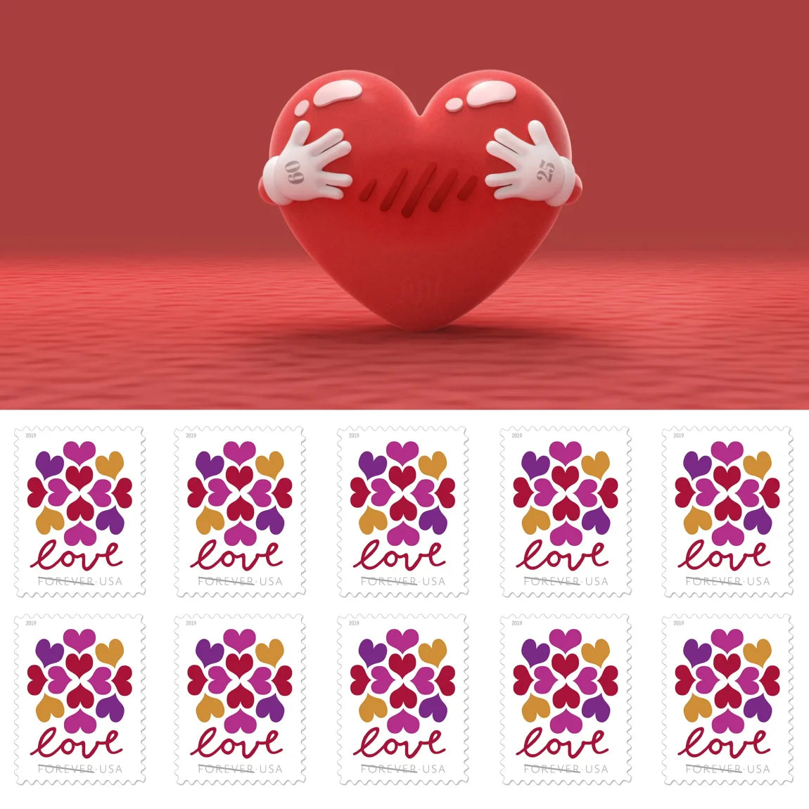 Hearts Blossom Forever Stamps 2019