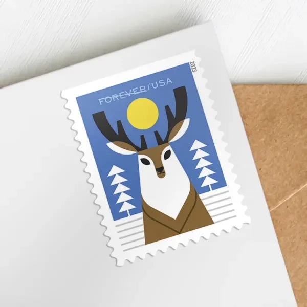 Winter Woodland Animals Forever Stamps 2023