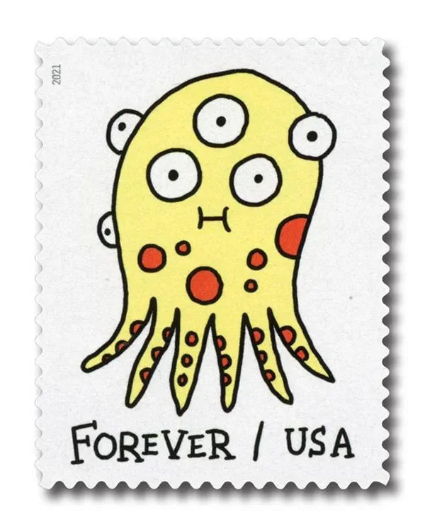 Message Monsters Forever Stamps 2021