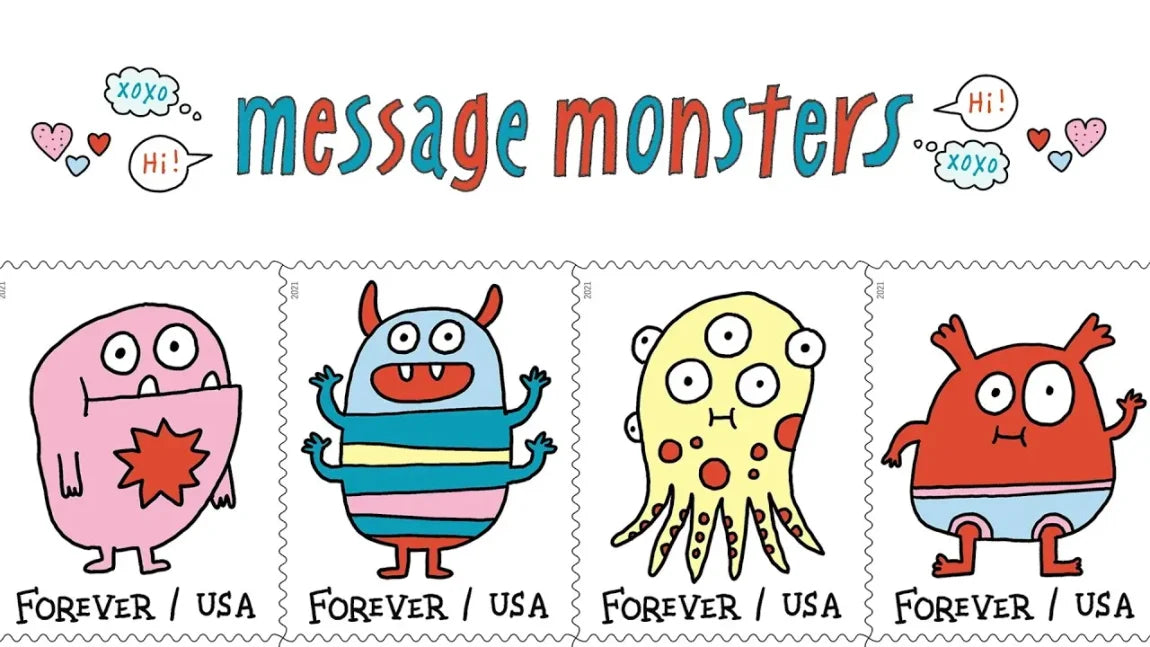 Message Monsters Forever Stamps 2021