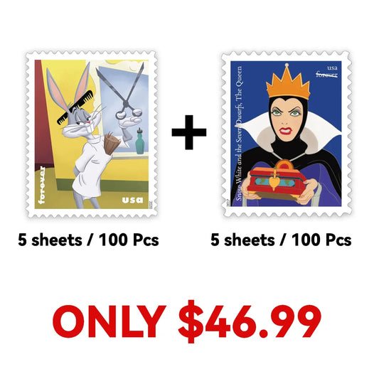 Bugs Bunny Forever Stamps 2020&Disney Villains Forever Stamps 2017 1