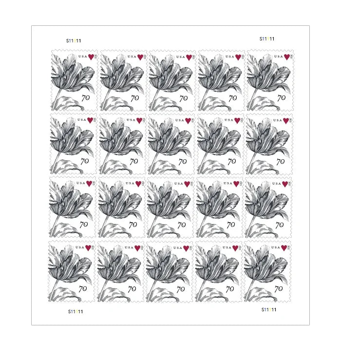 Vintage Tulip Forever Stamps 2015