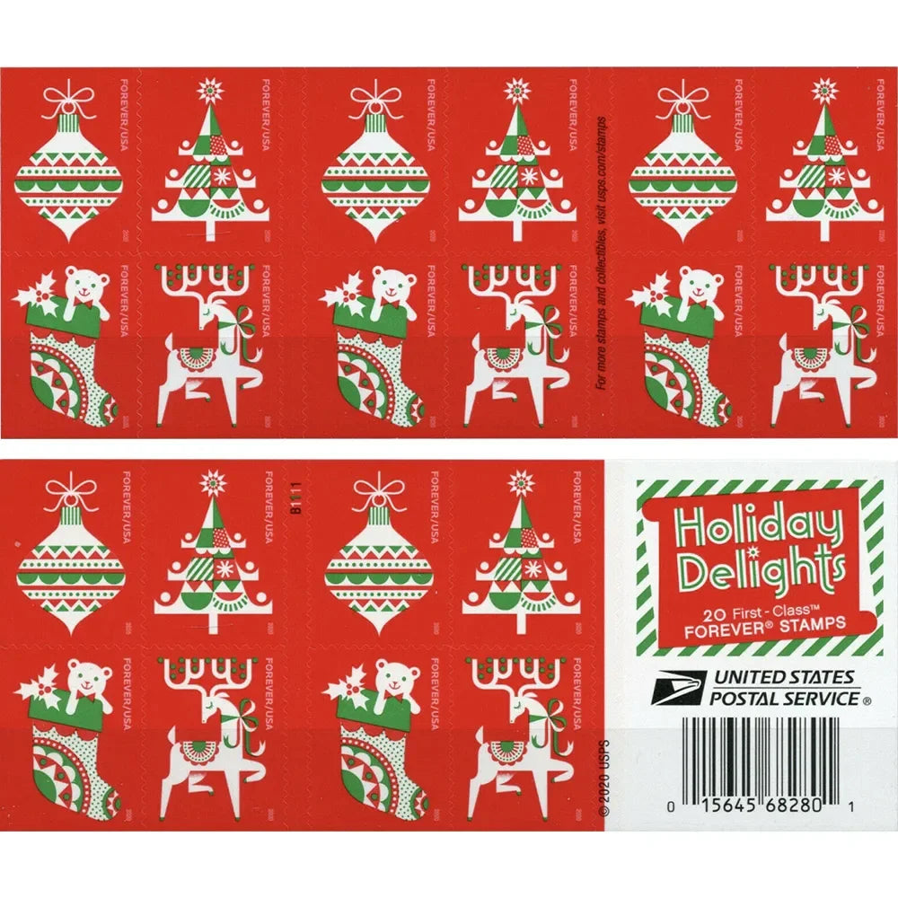 [US Free Shipping] Holiday Delights 2020 - 5 Booklets / 100 Pcs