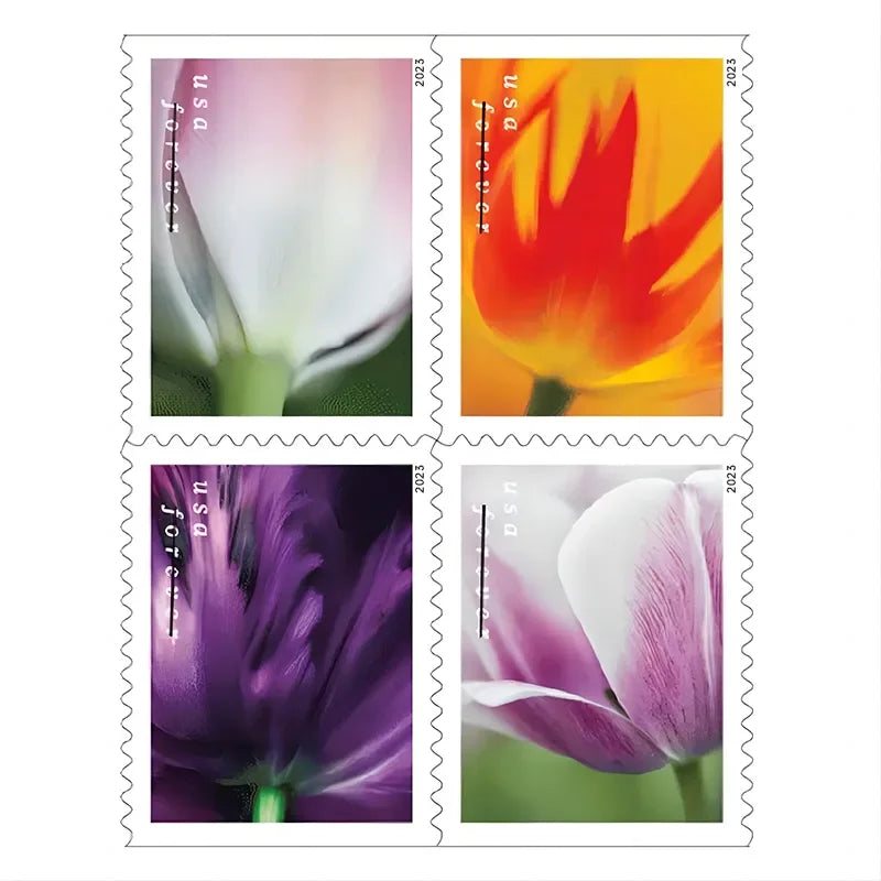 2023 Tulip Blossoms Forever Stamps& 2016 Botanical Art Forever Stamps