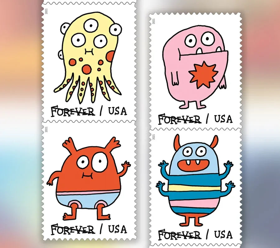 Message Monsters Forever Stamps 2021